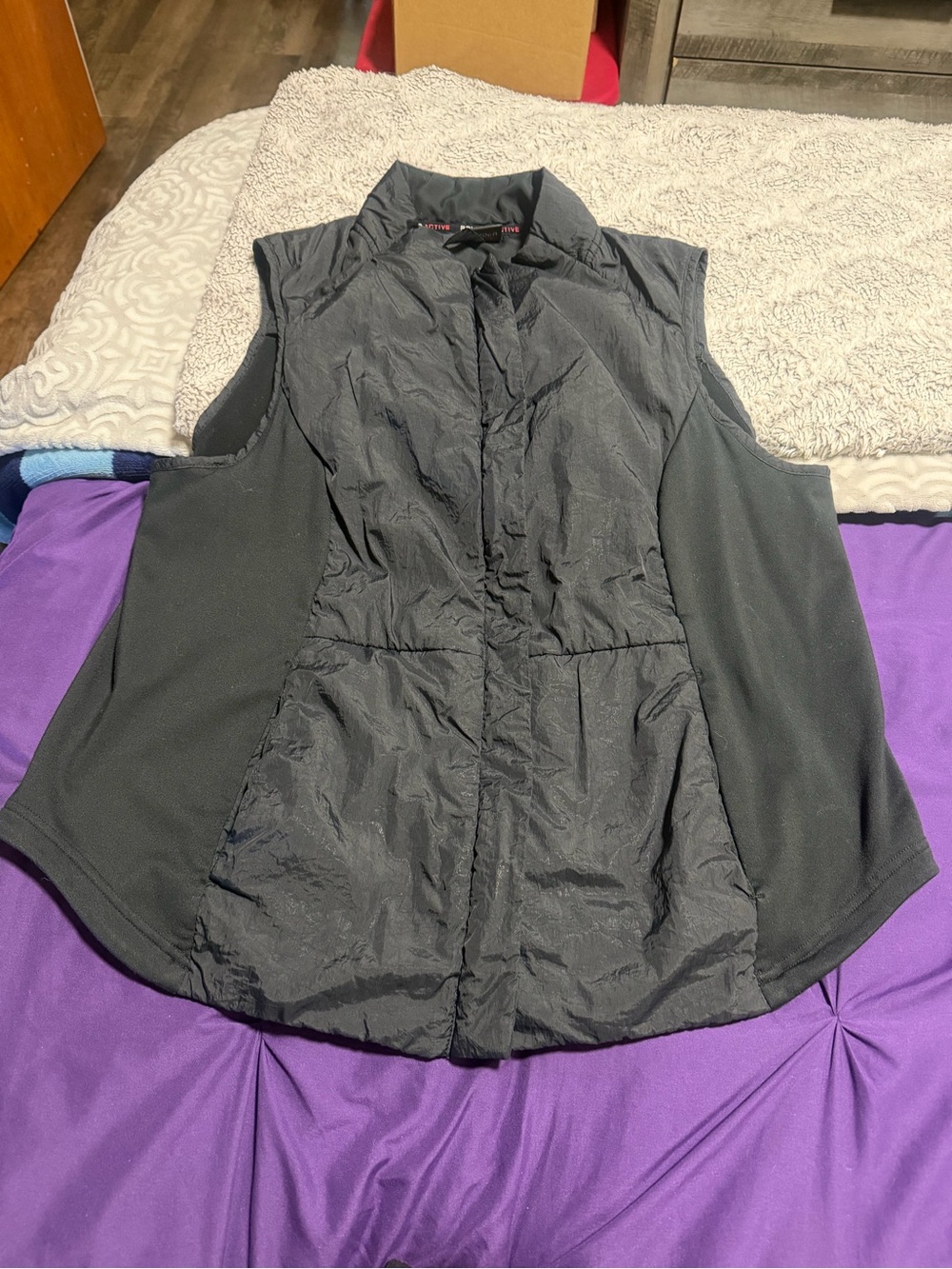 Women's Spyder Black Sleeveless Zip-Front Vest Size XL